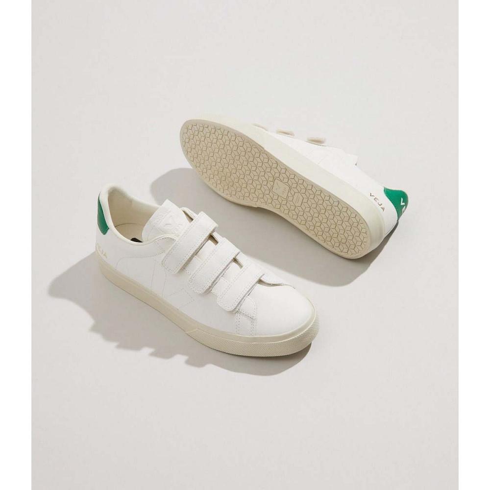 Men's Veja RECIFE CHROMEFREE Shoes White/Green | SG 199CTV